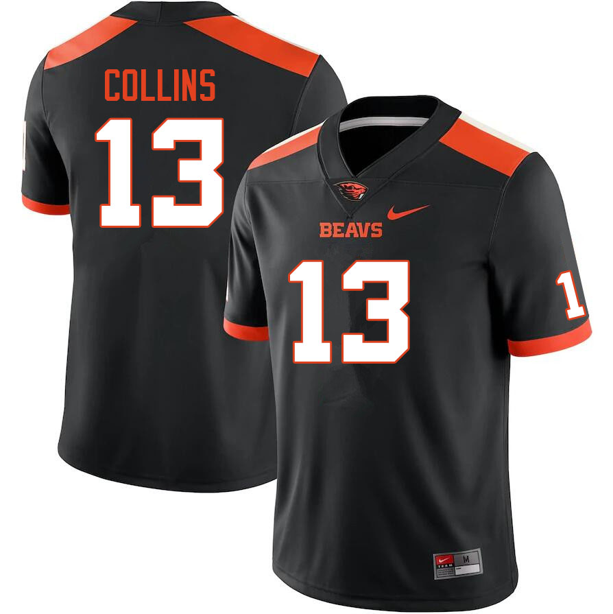 Men #13 Damir Collins Oregon State Beavers College Football Jerseys Sale-Black